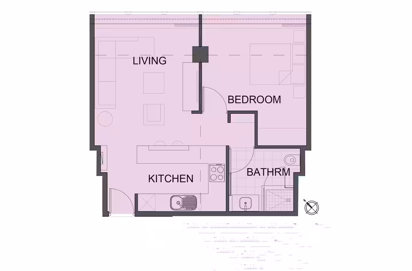 One Bedroom @ Foreshore Place property view